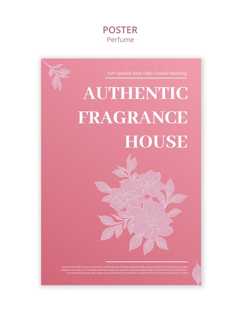 Free PSD perfume template design