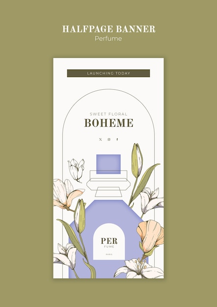 Free PSD perfume template design