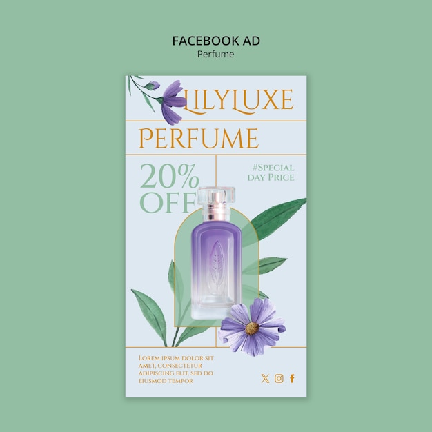 Free PSD perfume template design