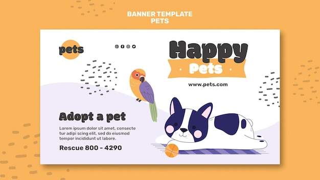 Free PSD pet adoption banner template