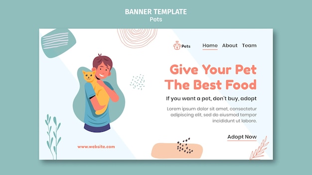 Free PSD pet banner template design