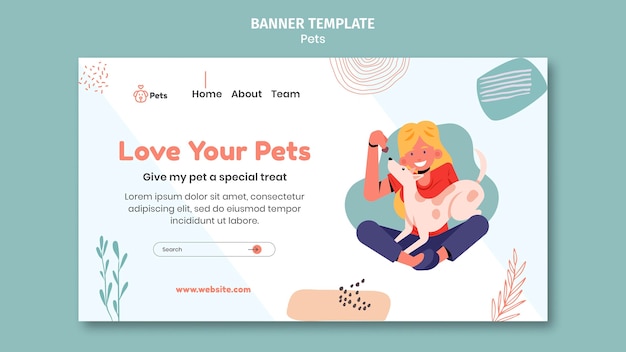 Free PSD pet banner template design