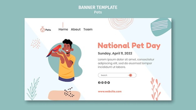 Pet banner template design