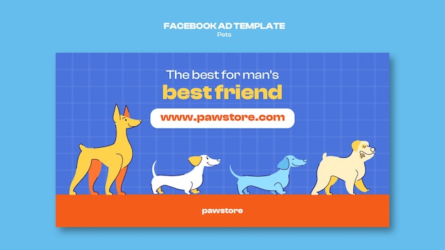 Free PSD pet shop discount facebook template