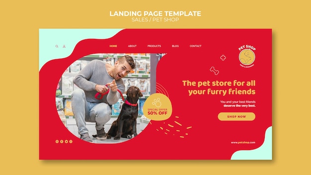 Pet shop discount web template