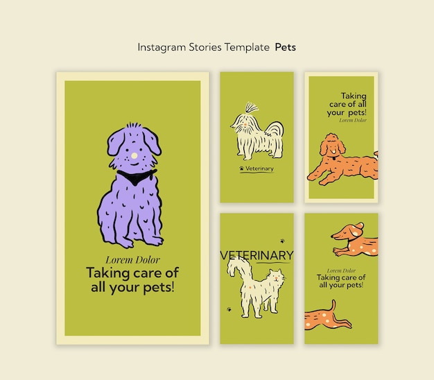 Free PSD pets template design