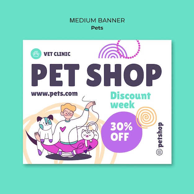 Free PSD pets template design