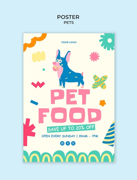 Free PSD pets template design