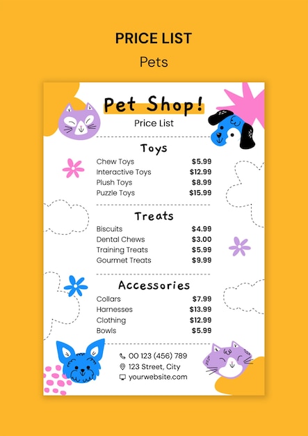 Pets template design