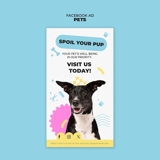 Free PSD pets template design