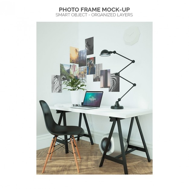 Free PSD photo frame mock-up