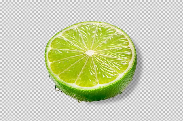 Free PSD photo of a half lime isolated on a transparent background