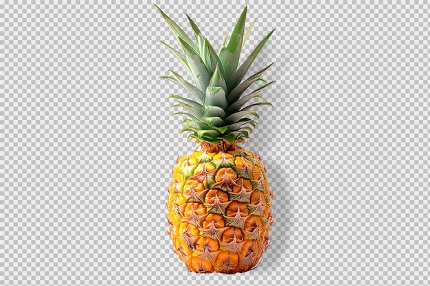 Photo of a pineapple isolated on transparent background