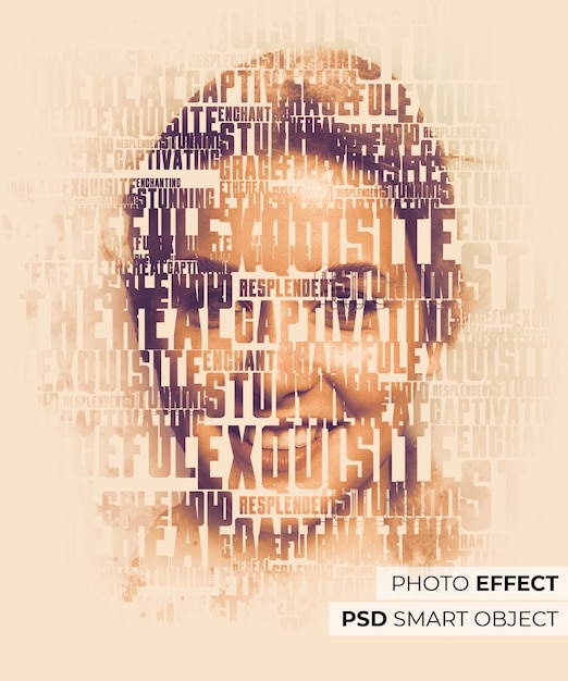 Free PSD photo text effect design