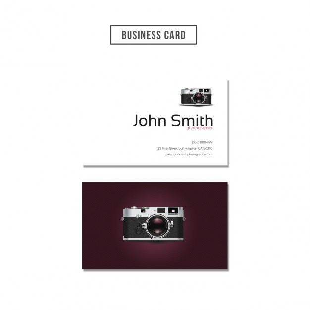 Free PSD photographer business card design