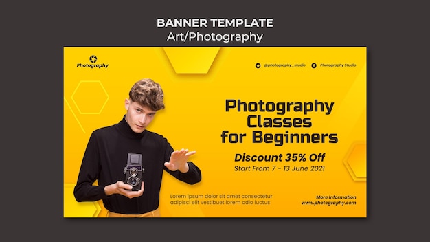 Photographer gathering banner template