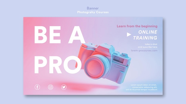 Photography concept banner template