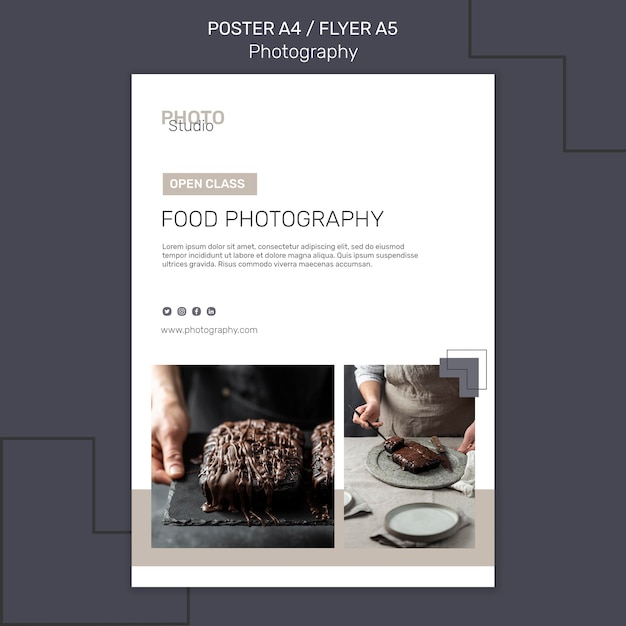 Free PSD photography poster template