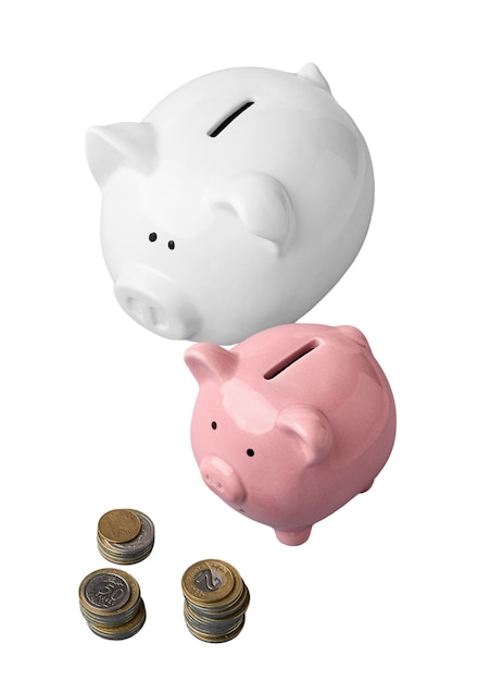 Free PSD piggy bank isolated