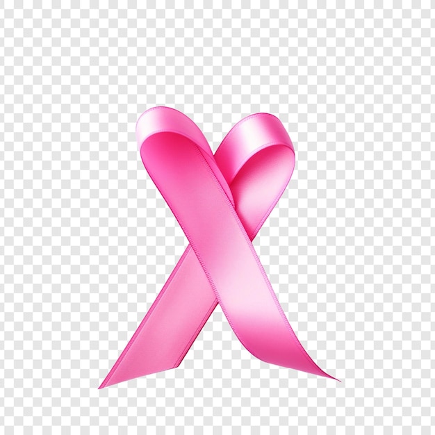 Free PSD pink cancer ribbon isolated on transparent background