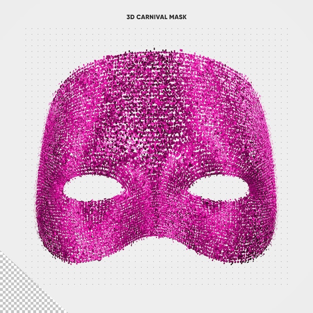 Free PSD pink front carnival mask