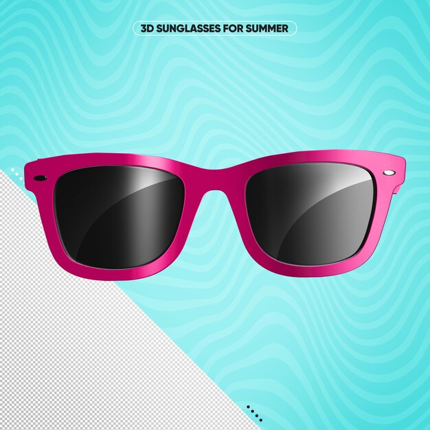 Pink front sunglasses with black lenses