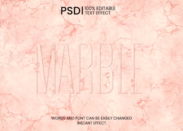 Pink marble text effect