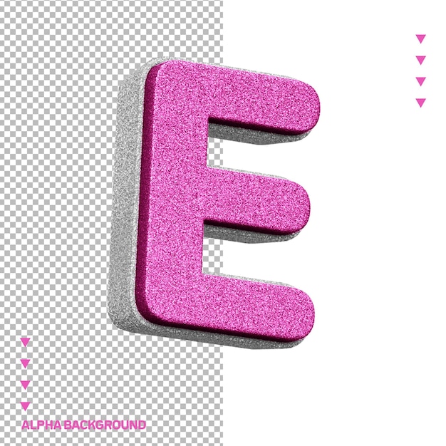 Free PSD a pink and white background with a pink letter e and the letter e