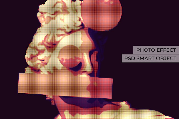 Free PSD pixel photo effect design