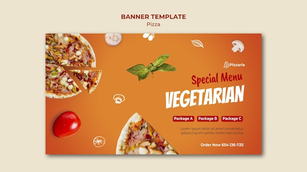 Pizza banner template