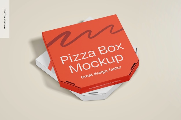 Pizza boxes mockup