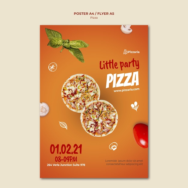 Pizza flyer template concept