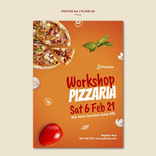 Pizza flyer template design