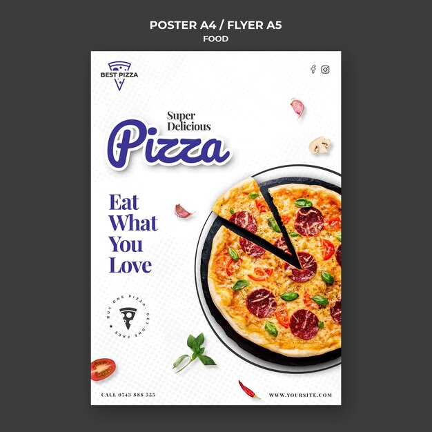 Pizza poster template