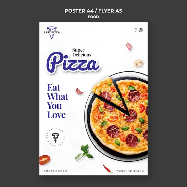 Pizza poster template