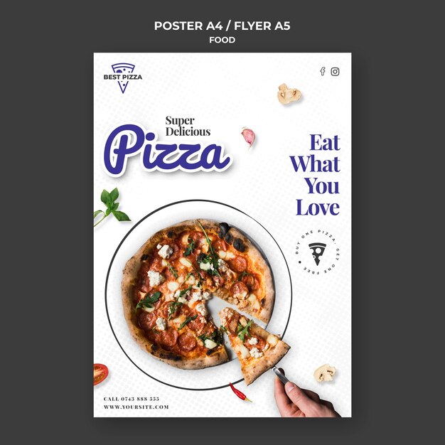 Pizza poster template