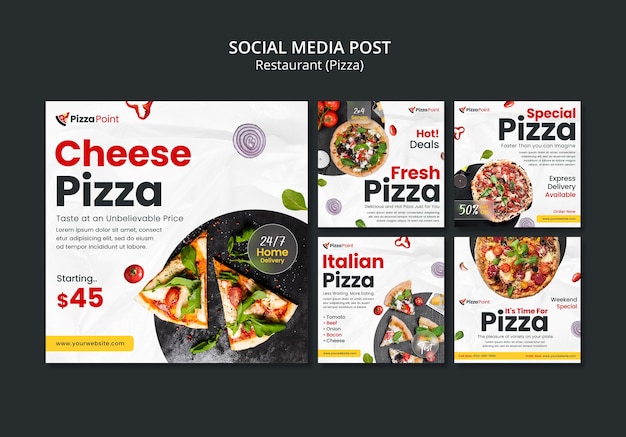 Pizza restaurant instagram posts collection