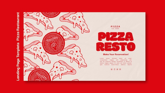 Free PSD pizza restaurant template design