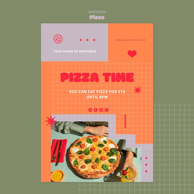 Free PSD pizza restaurant template design