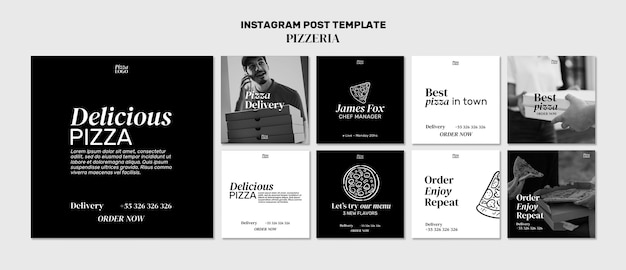 Free PSD pizzeria design template