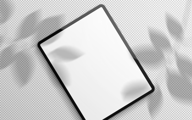 Free PSD plain white tablet pro composition on transparent background