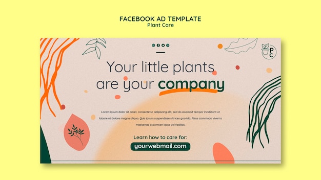 Free PSD plant care facebook template