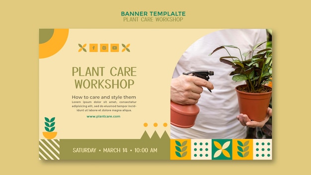 Plant care workshop banner