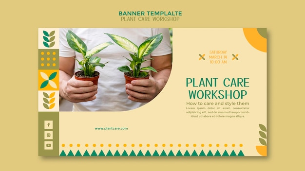 Plant care workshop banner