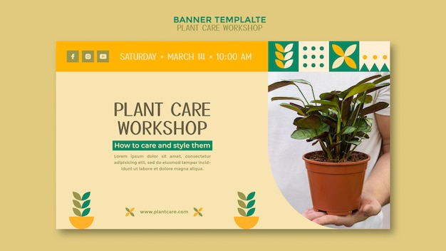 Plant care workshop banner