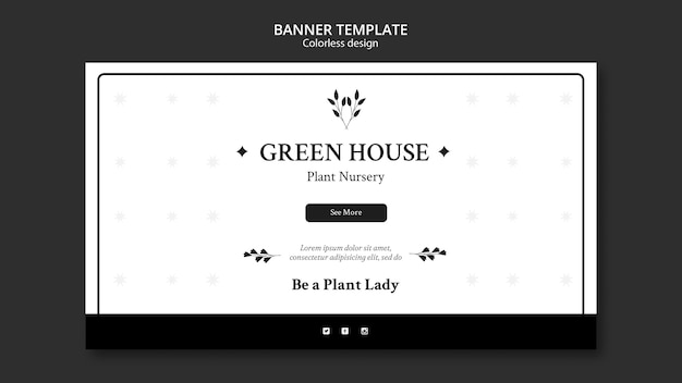 Free PSD plant nursery banner template