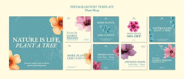 Plant shop template design