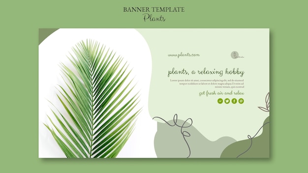 Free PSD plants banner template design