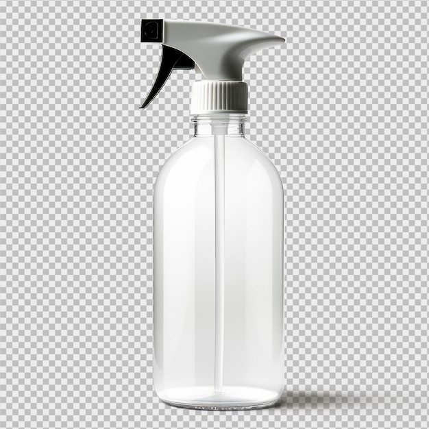 Free PSD plastic bottle trigger spray isolated on transparent background