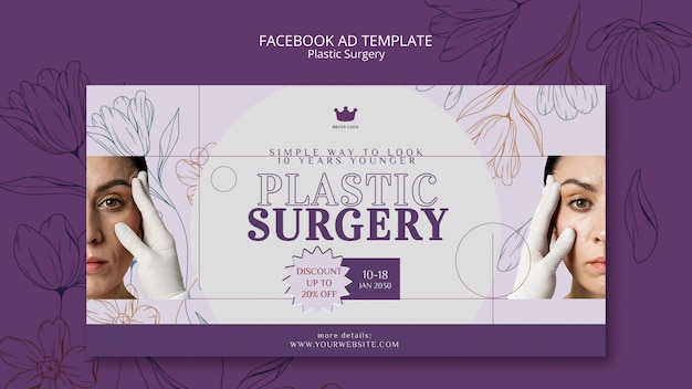 Free PSD plastic surgery facebook template